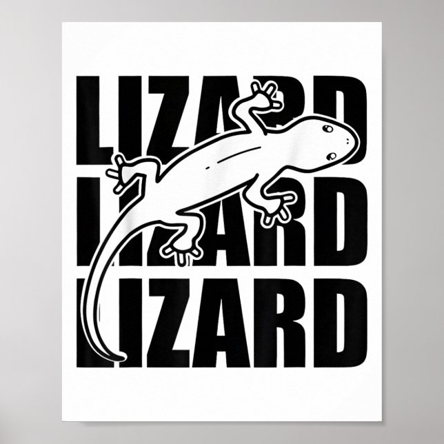 Affiche Funny Weirdcore Lizard Lizard Mème Animal W (Devant)