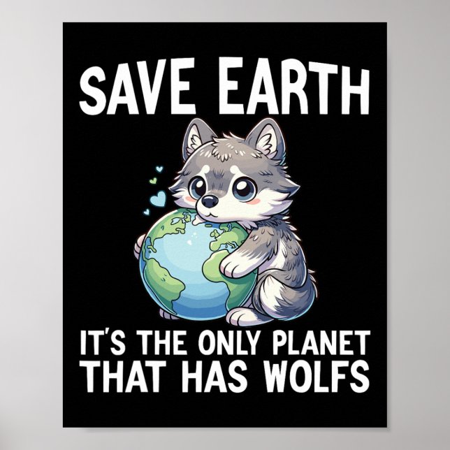 Affiche Funny Wolfs Jour des terres 2025 Femmes écologiste (Devant)