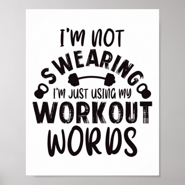 Affiche Funny Workout Gym Quote Weightlifting Exercise Bod (Devant)