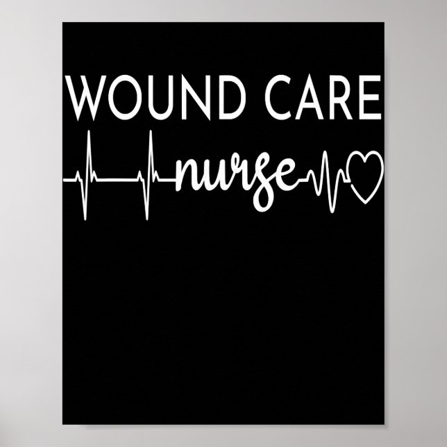 Affiche Funny Wound Care Nurse EKG Nursing Wound Ostomy (Devant)