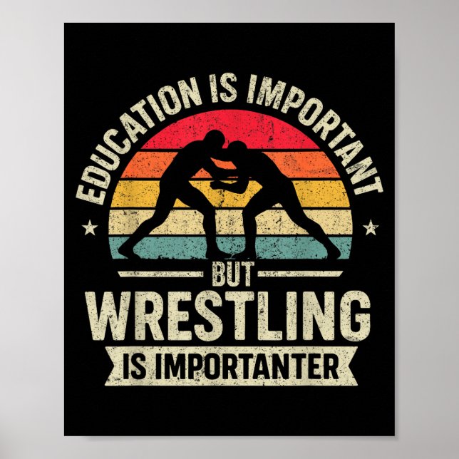 Affiche Funny Wrestling Education Joke For Wrestler Men Ki (Devant)