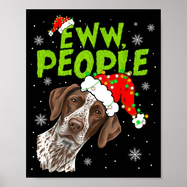 Affiche Funny Xmas Ew People Gsp Dogs Lover Pajamas Men Wo (Devant)