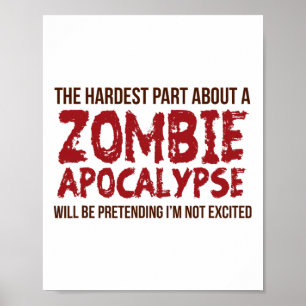 Affiche Funny Zombie Chemise Cadeau Apocalypse Hommes Femm