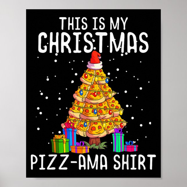 Affiche Funny Zza Christmas Tree Shirt Men Kids Zza Lover  (Devant)