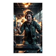 Fureur dans l'affiche de la salle de jeu Firestorm