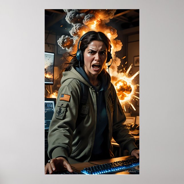 Affiche Furious Gamer Explosion Scene Photo Print (Devant)