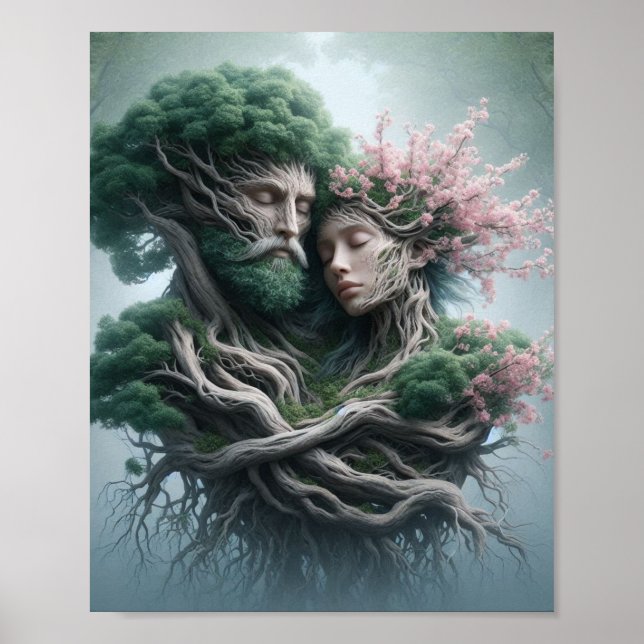 Affiche fusão homem e natureza (Devant)