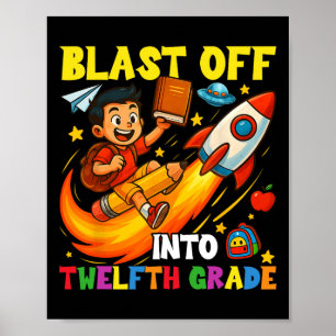 Affiche Fusée Blast Off dans drôle de Ck senior à l'école