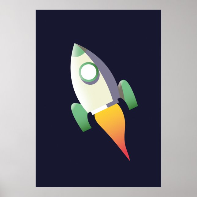 Affiche Fusée spatiale (Devant)