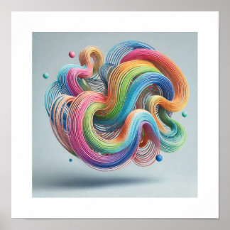 Affiche Fusion Abstraite unique