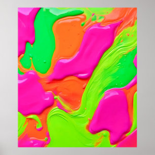Affiche Fusion de couleurs vives