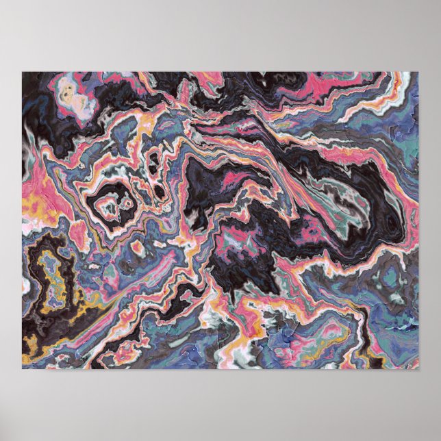 Affiche Fusion de marbre rose cosmique (Devant)