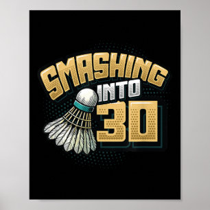 Affiche Fusion en 30 ans Badminton Lover 30e anniversaire