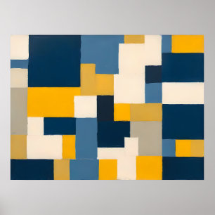 Affiche Fusion géométrique vive - Art Abstrait Gras