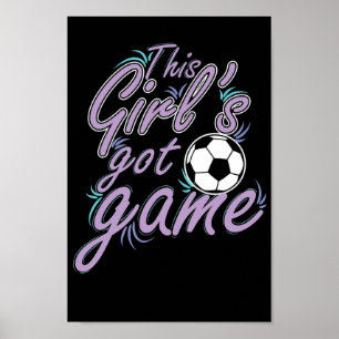 Affiche Fußball "Cette fille a un jeu"