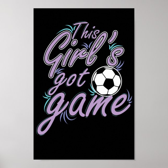 Affiche Fußball "Cette fille a un jeu" (Devant)