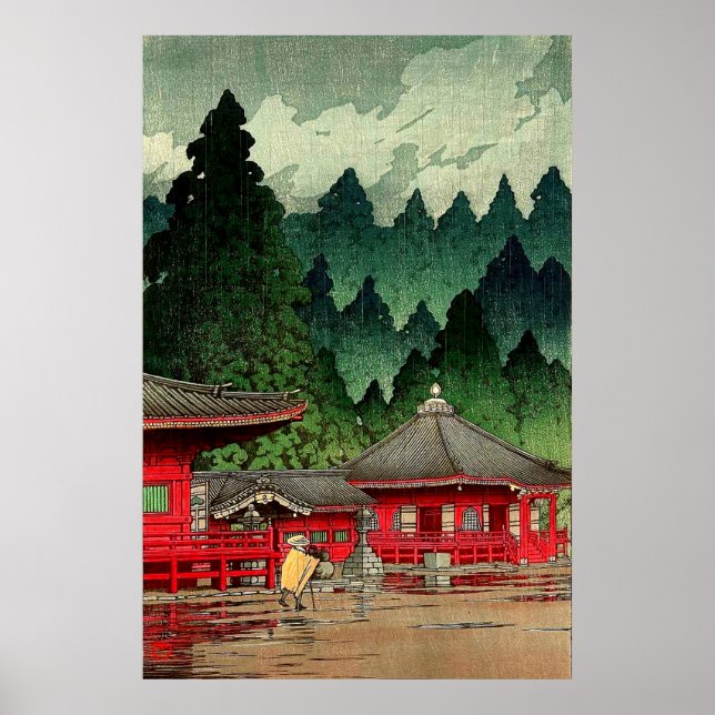 Affiche Futatsu Hall Nikko Kawase Hasui (Devant)