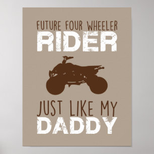Affiche Futur 4 roues Rider Baby Nursery Imprimer VTT