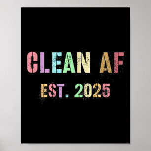 Affiche Futur amusant Clean Af Est 2025 Grilling Propre Pr
