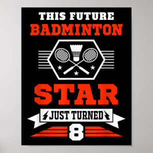 Affiche Futur Badminton Star À 8 Ans