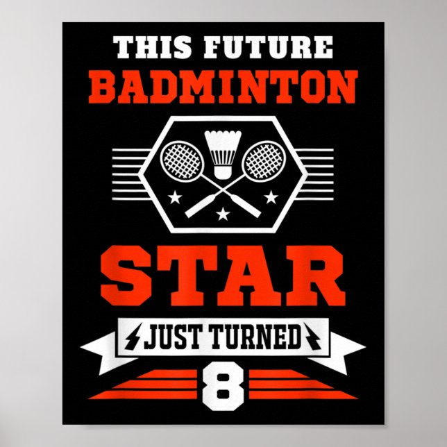 Affiche Futur Badminton Star À 8 Ans (Devant)