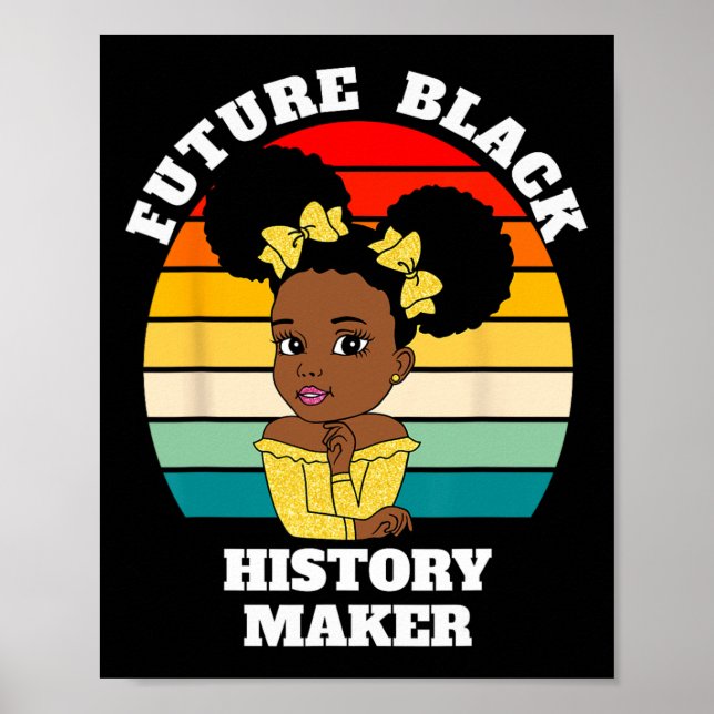 Affiche Futur Black History Maker JunetDix Hbcu Afro Gi (Devant)