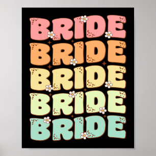 Affiche Futur de la mariée Mme Mariage du parti de la mari