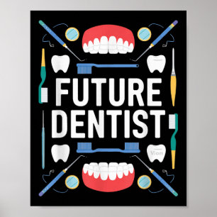 Affiche Futur Dentist Gradust School Enfants Toddler Femme