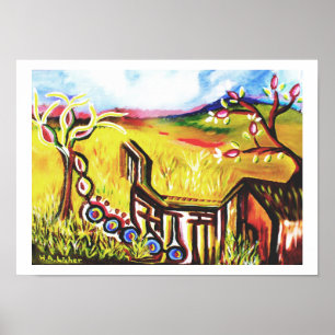 Affiche Futur été dans l'art rural