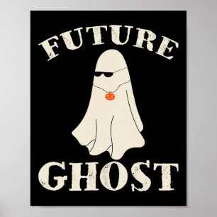 Affiche Futur Fantôme Drôle Dernière minute Rétro Hallowee