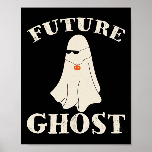 Affiche Futur Fantôme Drôle Dernière minute Rétro Hallowee (Devant)