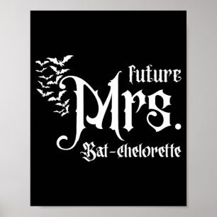 Affiche Futur gothique Mme la mariée assortie Chauve-souri