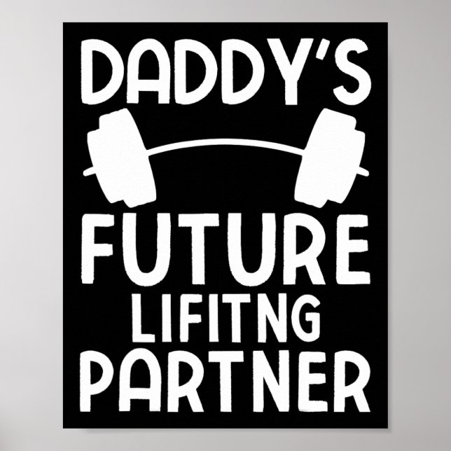 Affiche Futur partenaire de levage de papa Funny Bodybuild (Devant)
