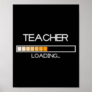 Affiche Futur professeur barre de chargement cadeau de pro