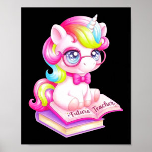 Affiche Futur professeur de licorne mignonne Clroom