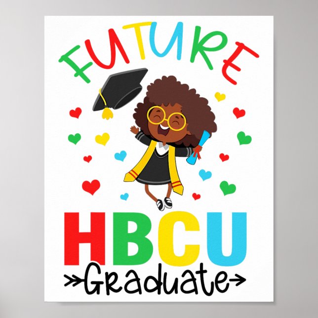 Affiche Future Élève Diplômée Hbcu Diplômée Hbcu Futur Col (Devant)
