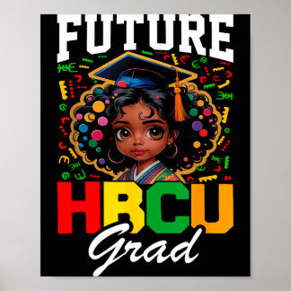 Affiche Future lauréate HBCU fille noire HBCU enfants en b