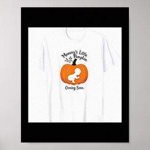 Affiche Future maman Halloween, mon petit citrouille arriv