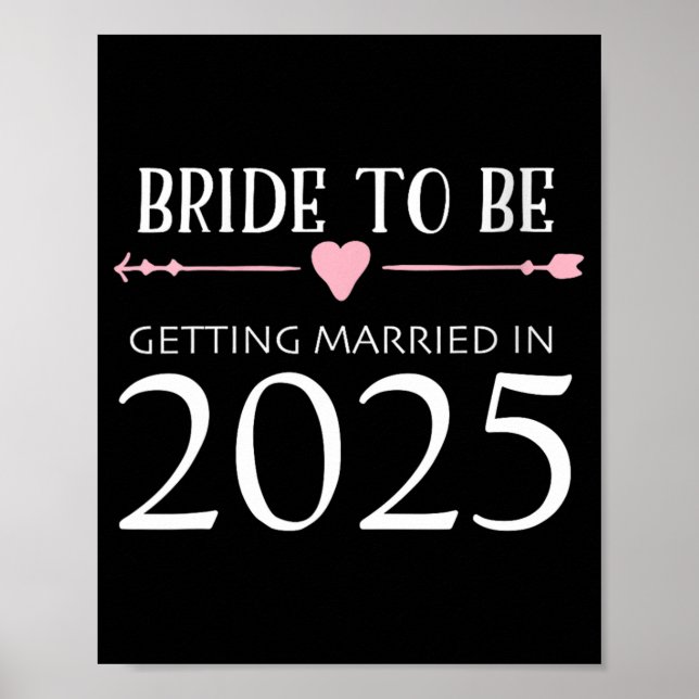 Affiche Future mariée 2025 Mariage Fiançailles Fiancee (Devant)