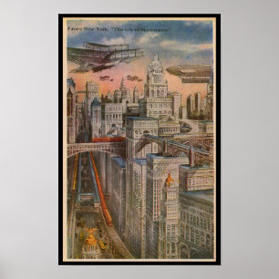 Affiche Future New York la ville des gratte-ciels