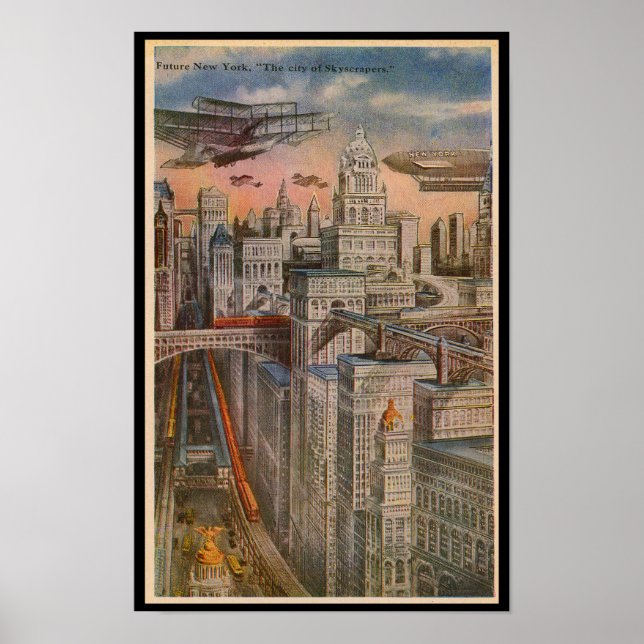 Affiche Future New York la ville des gratte-ciels (Devant)