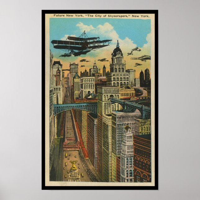 Affiche Future New York la ville des gratte-ciels (Devant)