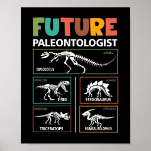 Affiche Future paléontologue Dinosaur Fossil Paleontology