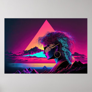 Affiche Futurisme féminin : la muse majestueuse