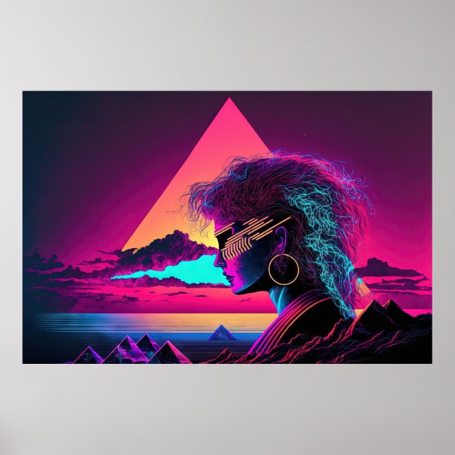 Affiche Futurisme féminin : la muse majestueuse (Devant)