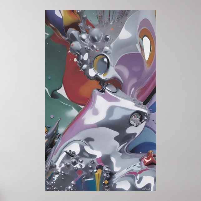 Affiche Futurisme Fluide (Devant)