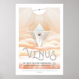 Affiche futuriste de l'espace - art d'observatoire