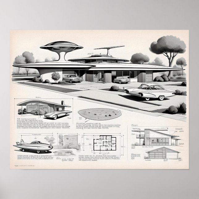 Affiche Futuriste rétro 03023 (Devant)