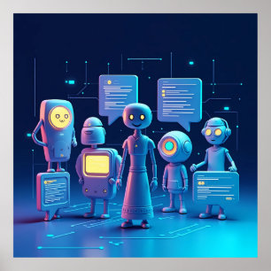 Affiche "Futuristic AI Assistants AI