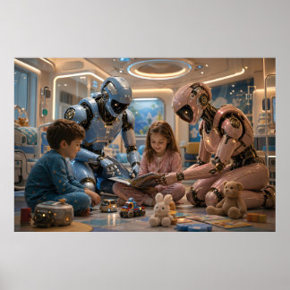 Affiche Futuristic AI Robot Caregiver 